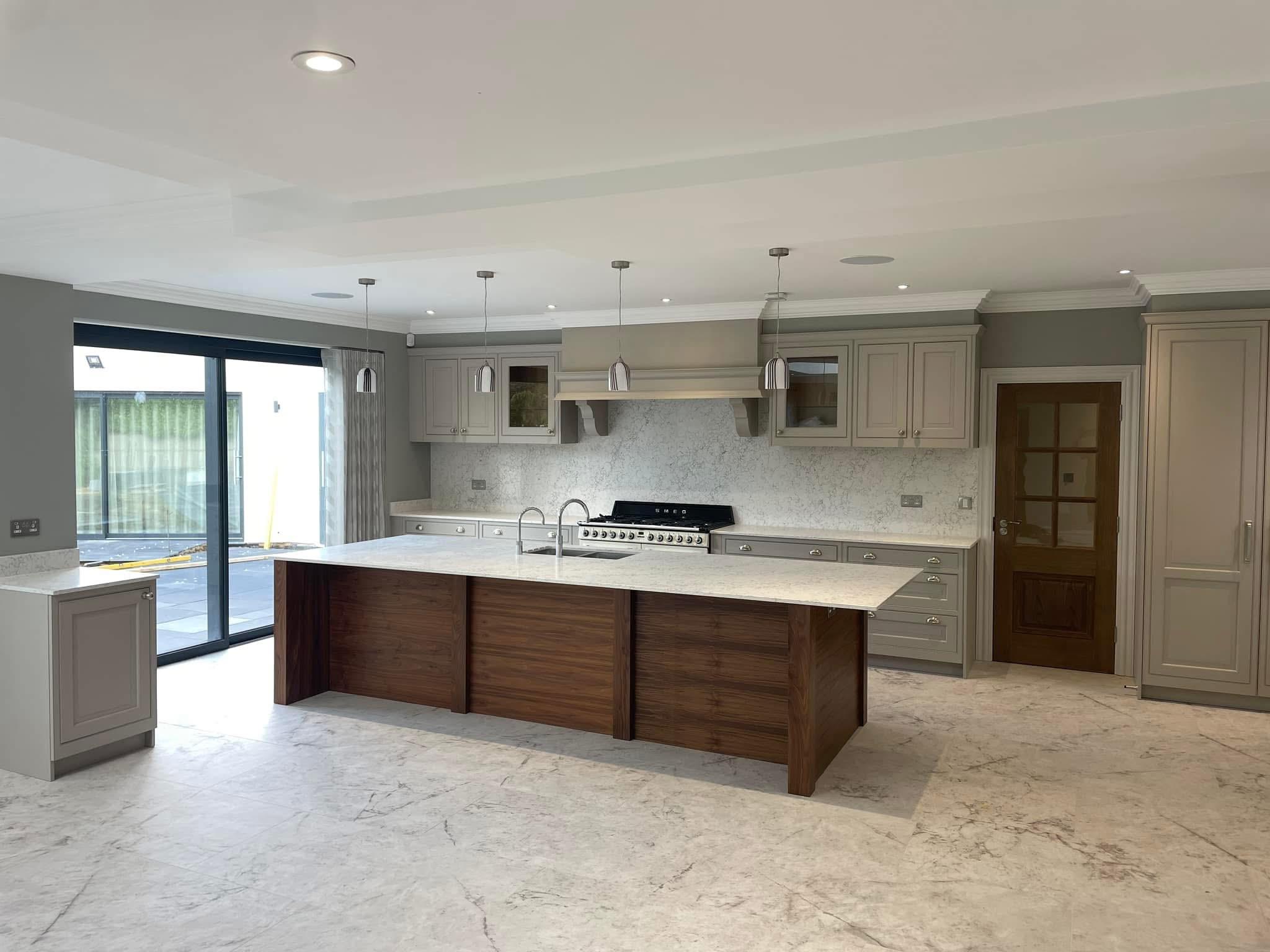 Aisling Yorkton Bespoke Suede and walnut kitchen