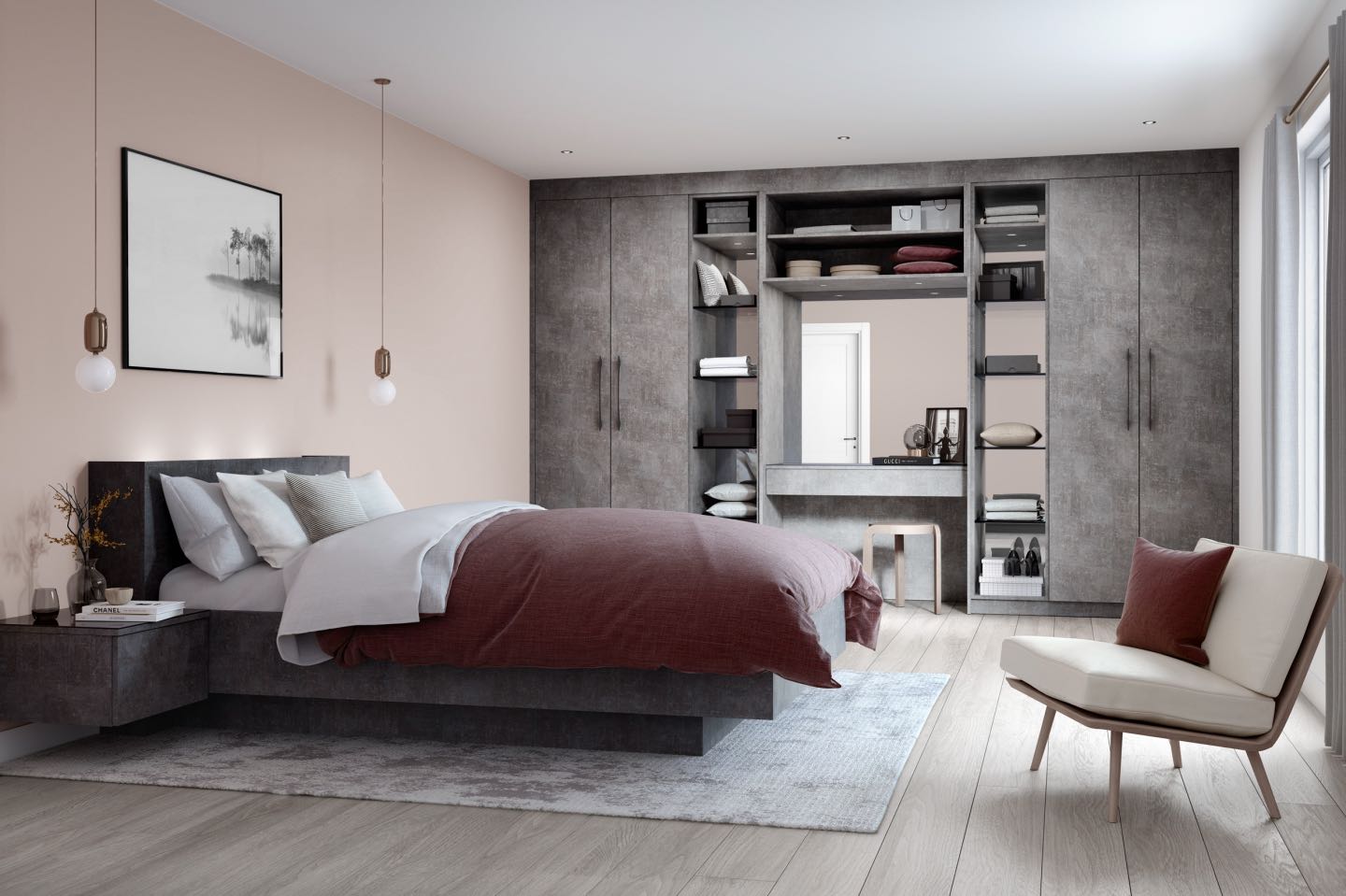 Anthracite Metallic Linen